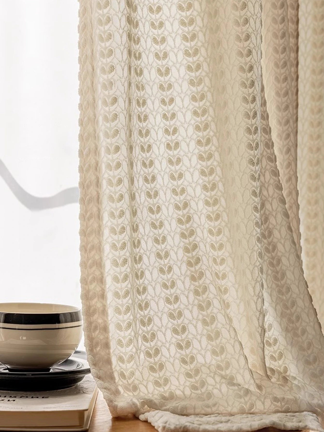 Cream screen curtain